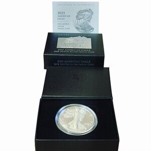 2023 W American Eagle 23EA One Ounce Silver Proof Coin OGP COA United State Mint